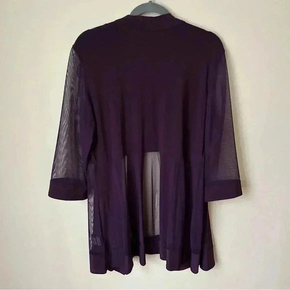 R&M Richard’s Two Piece Dress Metallic Pattern Neckline Jacket Sheer Sleeves 14 - Picture 11 of 13